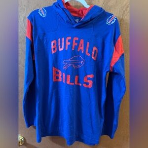 NFL Buffalo Bills Youth L Lightweight Blue and Red Hoodie